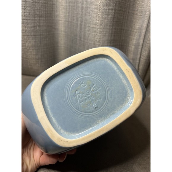 Fiesta Homer Laughlin Fiesta Ware Periwinkle Blue Disc Pitcher Retired Color 70s - Picture 9 of 9